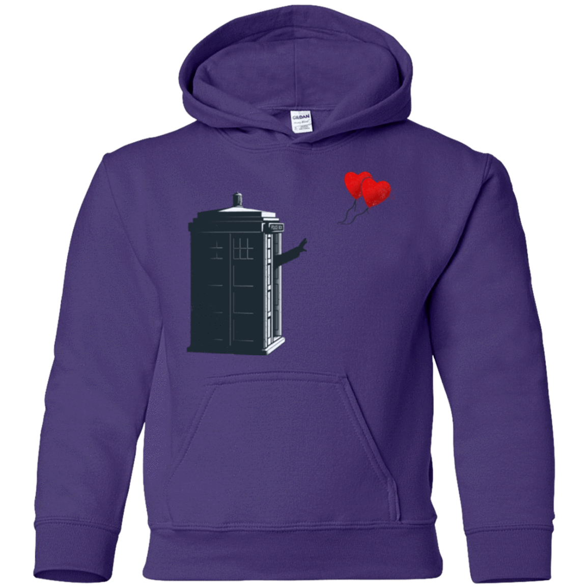 Sweatshirts Purple / YS Dr Banksy Heart Balloon Youth Hoodie