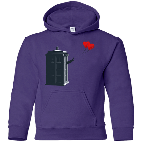 Sweatshirts Purple / YS Dr Banksy Heart Balloon Youth Hoodie