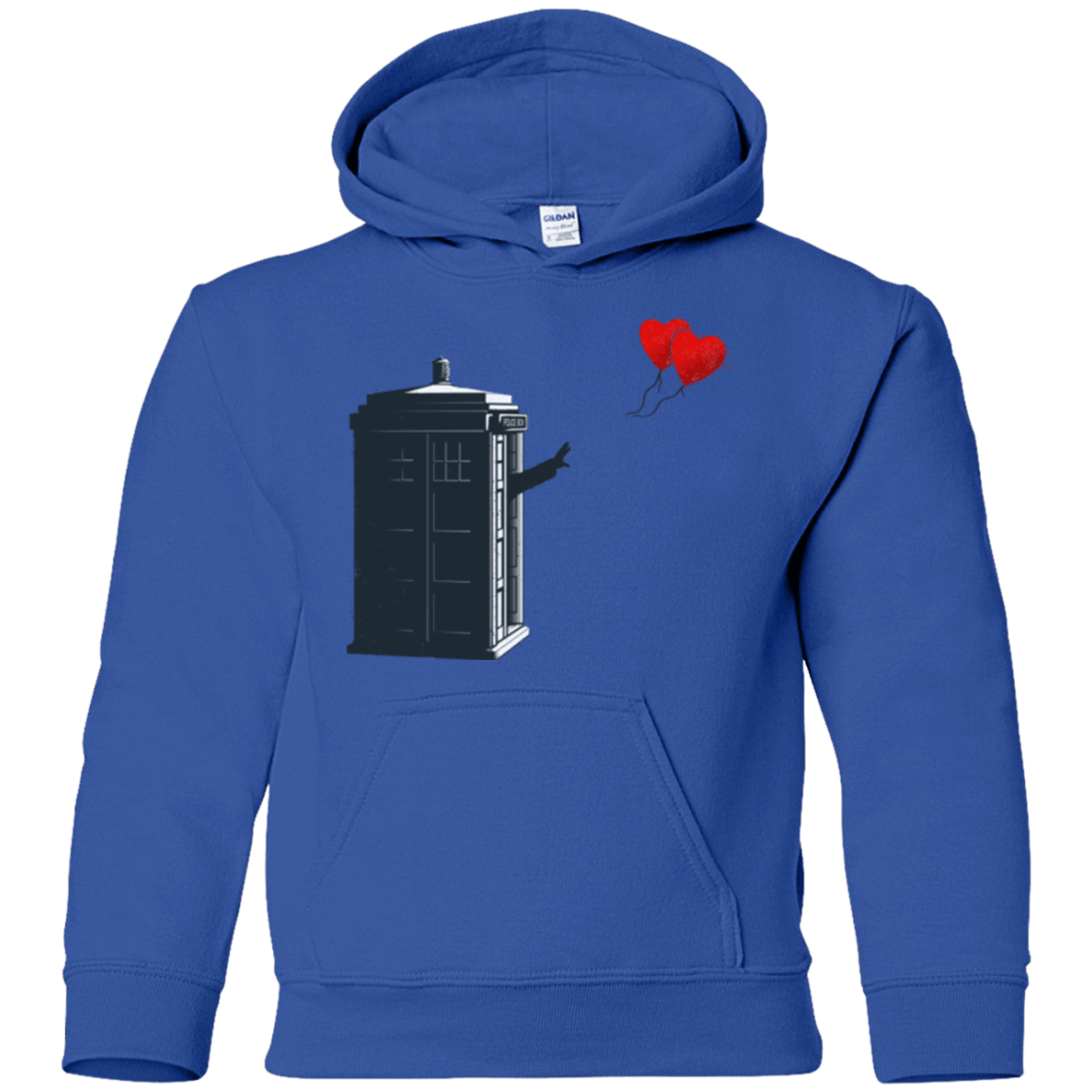 Sweatshirts Royal / YS Dr Banksy Heart Balloon Youth Hoodie