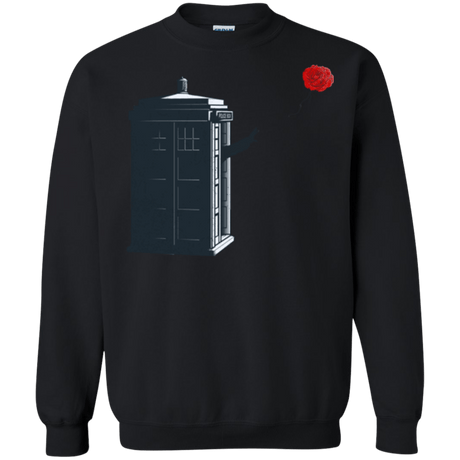 Sweatshirts Black / Small Dr Banksy Rose Balloon Crewneck Sweatshirt