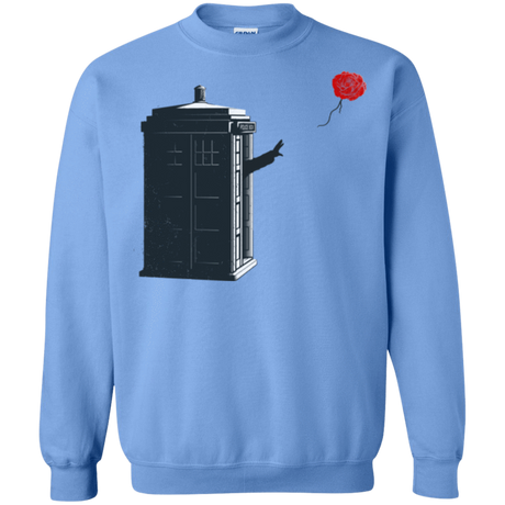 Sweatshirts Carolina Blue / Small Dr Banksy Rose Balloon Crewneck Sweatshirt