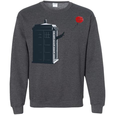 Sweatshirts Dark Heather / Small Dr Banksy Rose Balloon Crewneck Sweatshirt