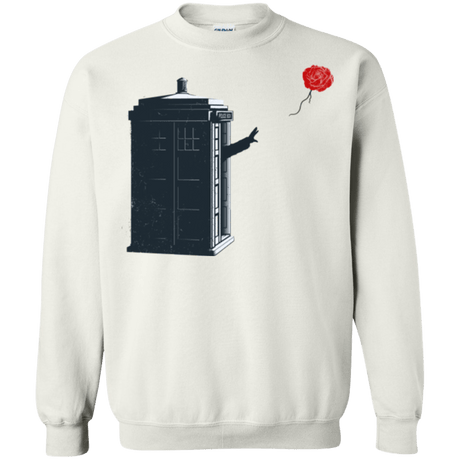 Sweatshirts White / Small Dr Banksy Rose Balloon Crewneck Sweatshirt