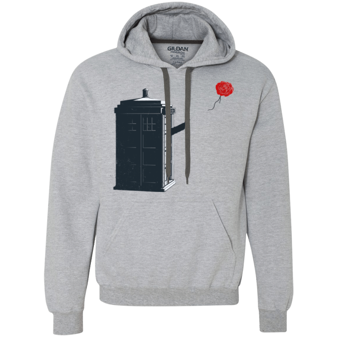 Sweatshirts Sport Grey / Small Dr Banksy Rose Balloon Premium Fleece Hoodie