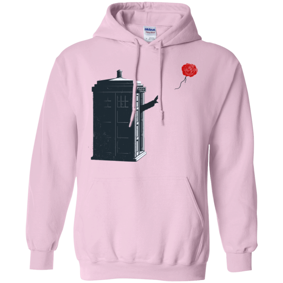 Sweatshirts Light Pink / Small Dr Banksy Rose Balloon Pullover Hoodie