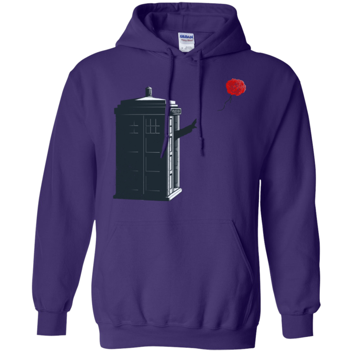 Sweatshirts Purple / Small Dr Banksy Rose Balloon Pullover Hoodie