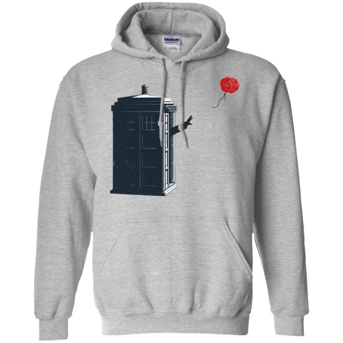 Sweatshirts Sport Grey / Small Dr Banksy Rose Balloon Pullover Hoodie