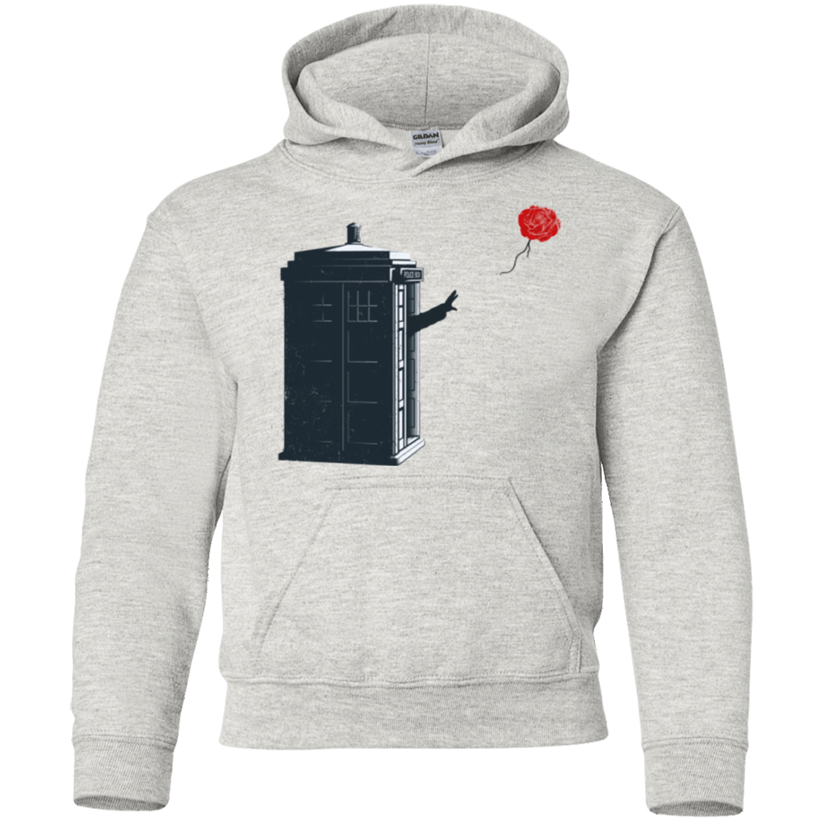 Sweatshirts Ash / YS Dr Banksy Rose Balloon Youth Hoodie