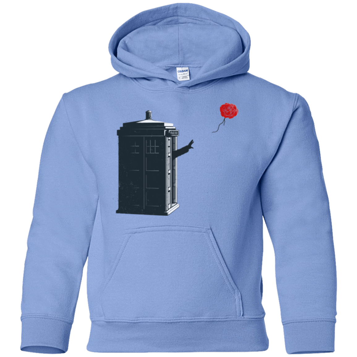 Sweatshirts Carolina Blue / YS Dr Banksy Rose Balloon Youth Hoodie
