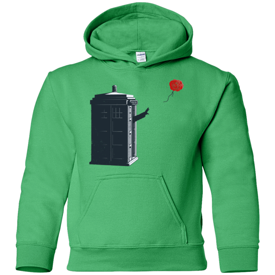 Sweatshirts Irish Green / YS Dr Banksy Rose Balloon Youth Hoodie