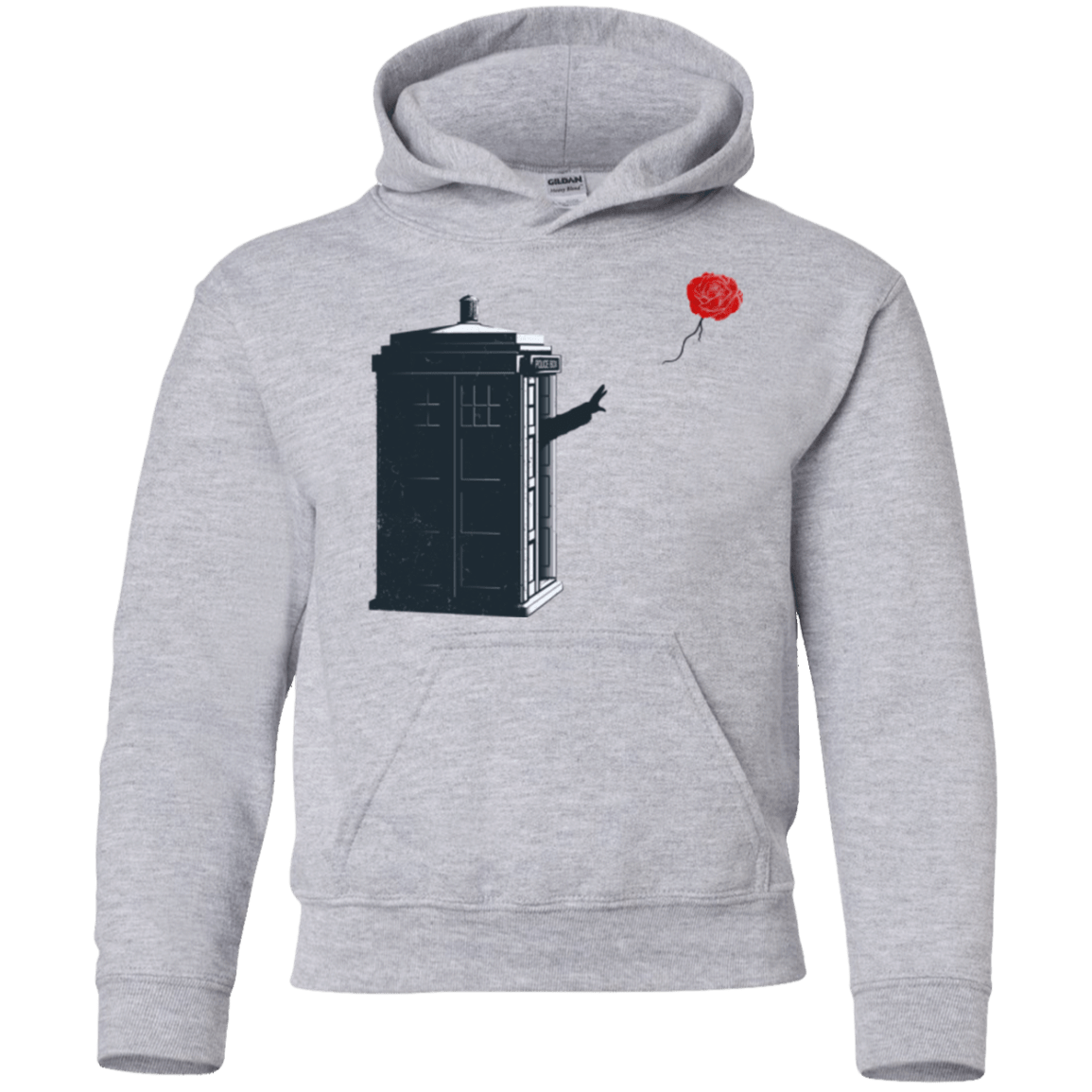 Sweatshirts Sport Grey / YS Dr Banksy Rose Balloon Youth Hoodie