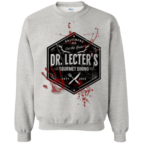 Sweatshirts Ash / Small Dr. Lecter's Gourmet Dining Crewneck Sweatshirt