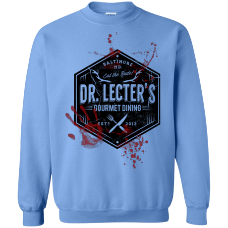 Sweatshirts Carolina Blue / Small Dr. Lecter's Gourmet Dining Crewneck Sweatshirt