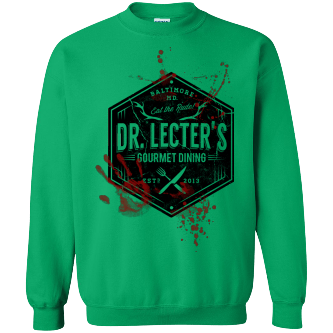 Sweatshirts Irish Green / Small Dr. Lecter's Gourmet Dining Crewneck Sweatshirt