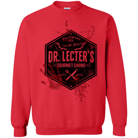 Sweatshirts Red / Small Dr. Lecter's Gourmet Dining Crewneck Sweatshirt