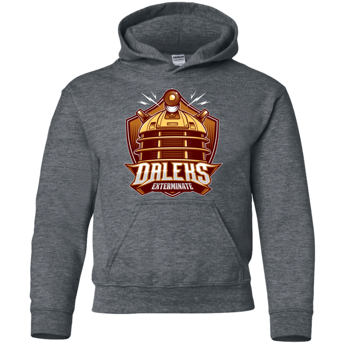 Sweatshirts Dark Heather / YS Dr. Who Daleks Youth Hoodie