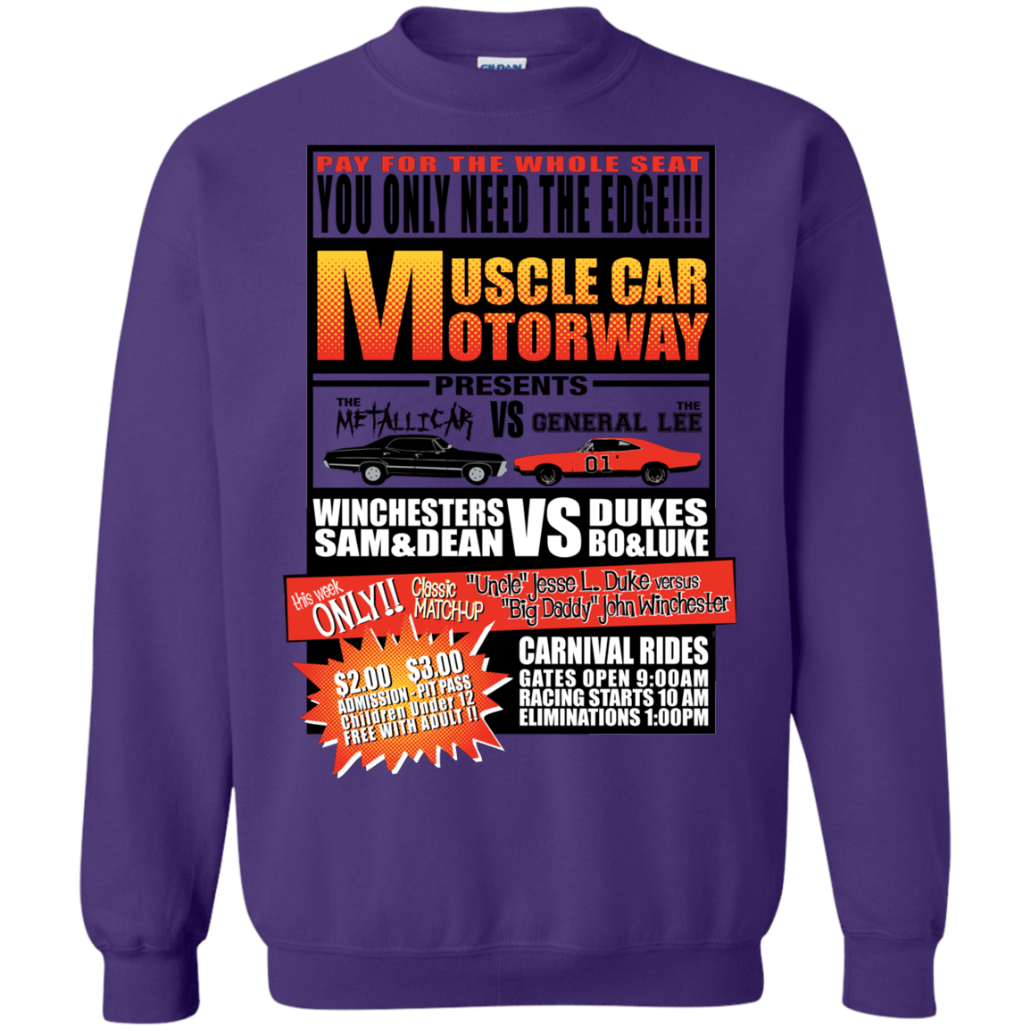 Sweatshirts Purple / S Drag Race Crewneck Sweatshirt