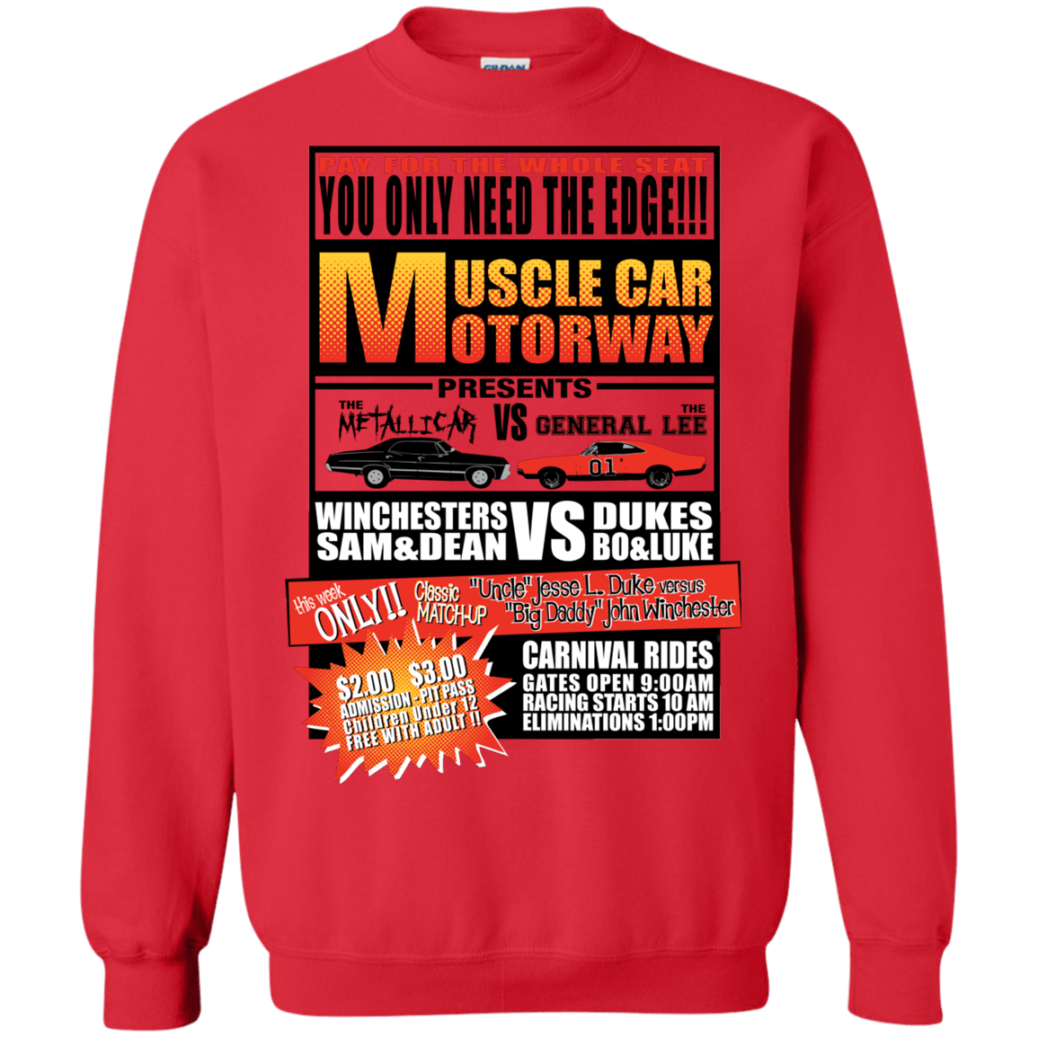 Sweatshirts Red / S Drag Race Crewneck Sweatshirt