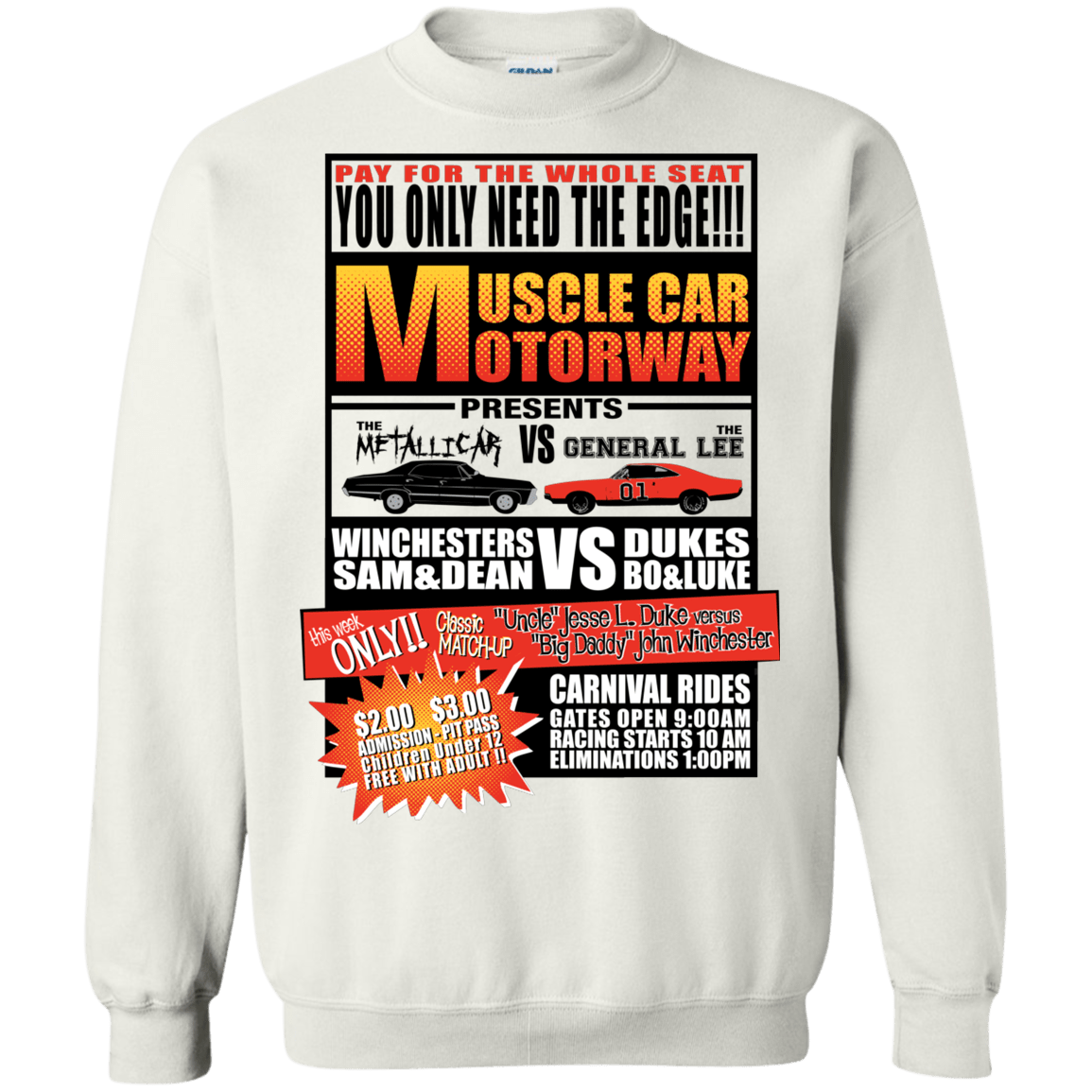 Sweatshirts White / S Drag Race Crewneck Sweatshirt