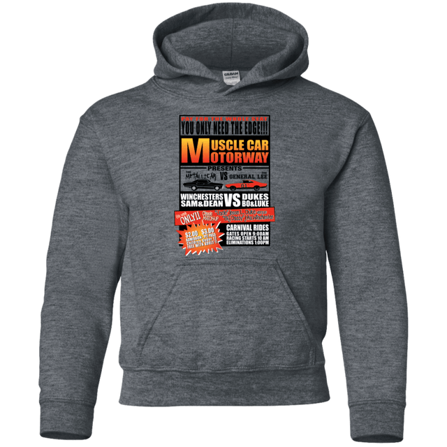 Sweatshirts Dark Heather / YS Drag Race Youth Hoodie