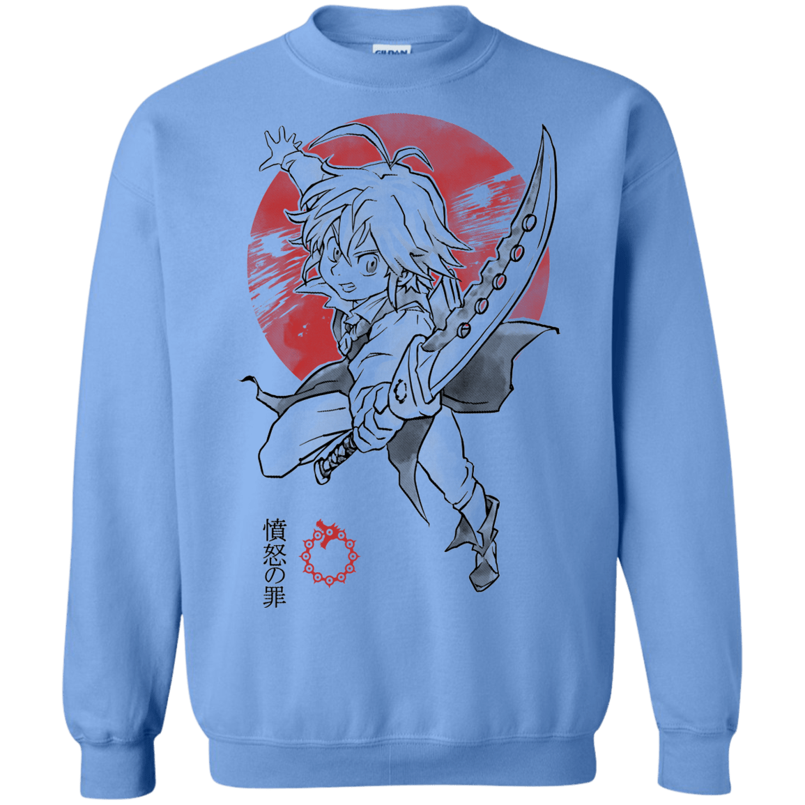 Sweatshirts Carolina Blue / S Dragon Wrath Crewneck Sweatshirt