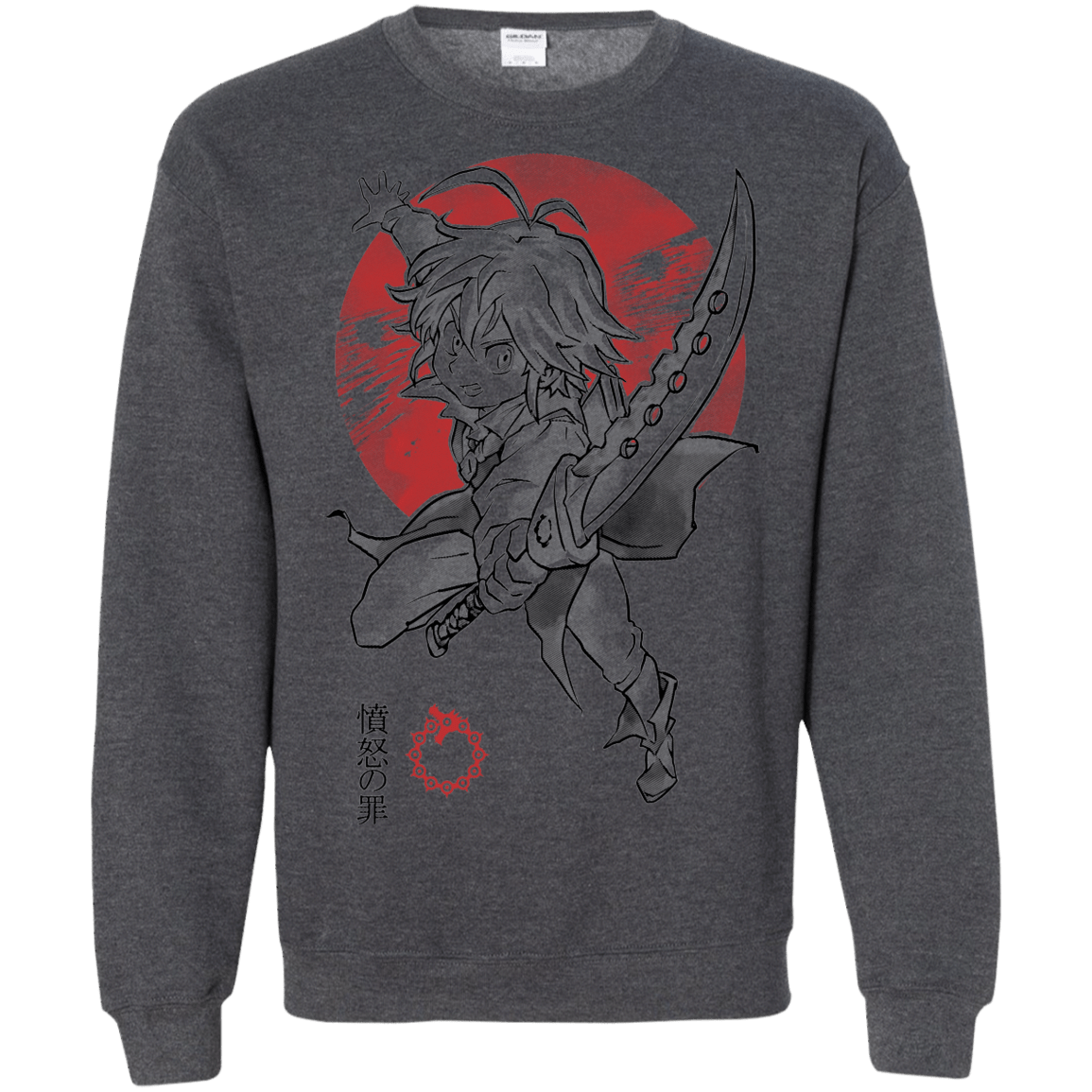 Sweatshirts Dark Heather / S Dragon Wrath Crewneck Sweatshirt