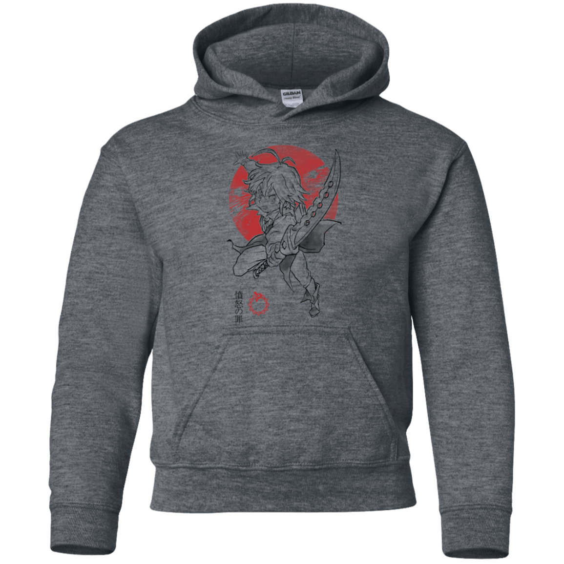 Sweatshirts Dark Heather / YS Dragon Wrath Youth Hoodie