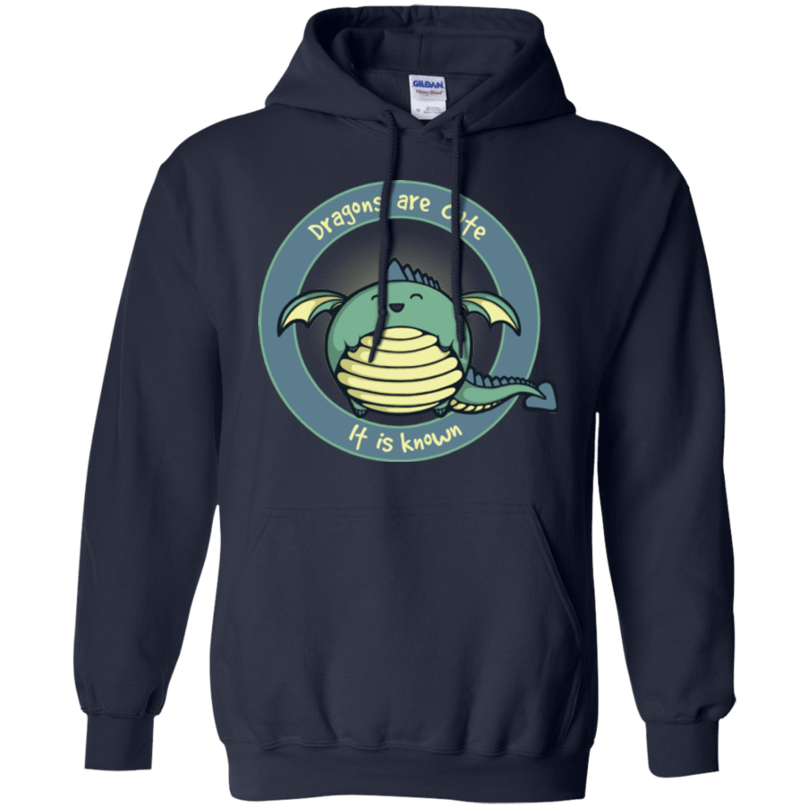 Sweatshirts Navy / Small Dragons are Cute Pullover Hoodie