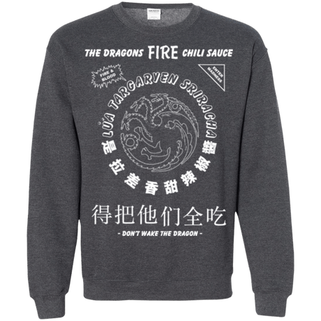 Sweatshirts Dark Heather / Small Dragons Fire Chili Sauce Crewneck Sweatshirt
