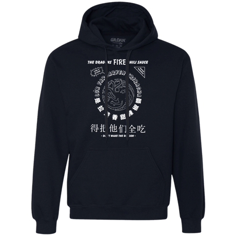 Sweatshirts Navy / Small Dragons Fire Chili Sauce Premium Fleece Hoodie
