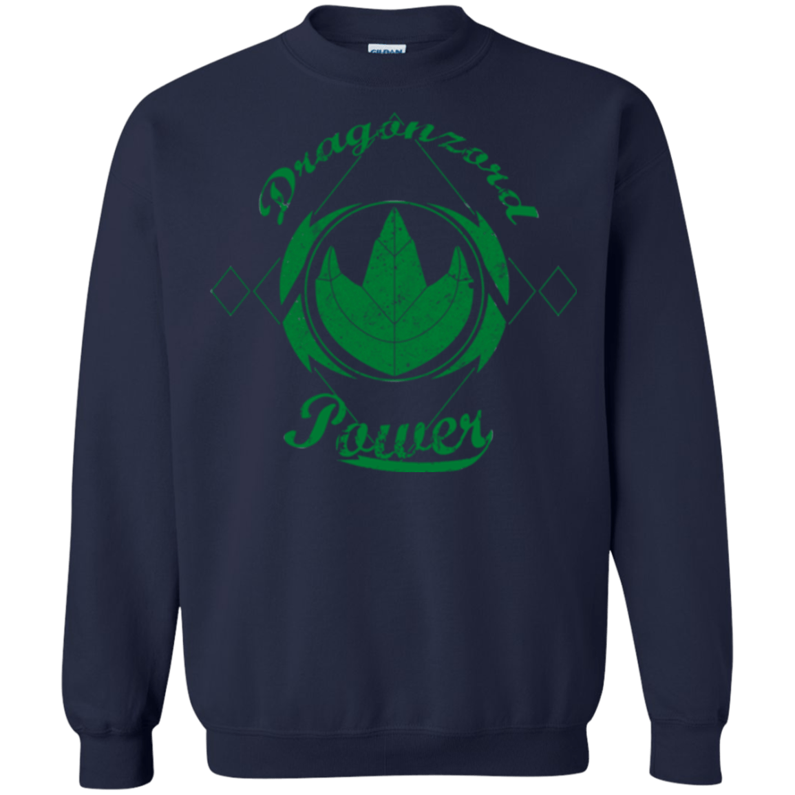 Sweatshirts Navy / Small Dragonzord Power Crewneck Sweatshirt