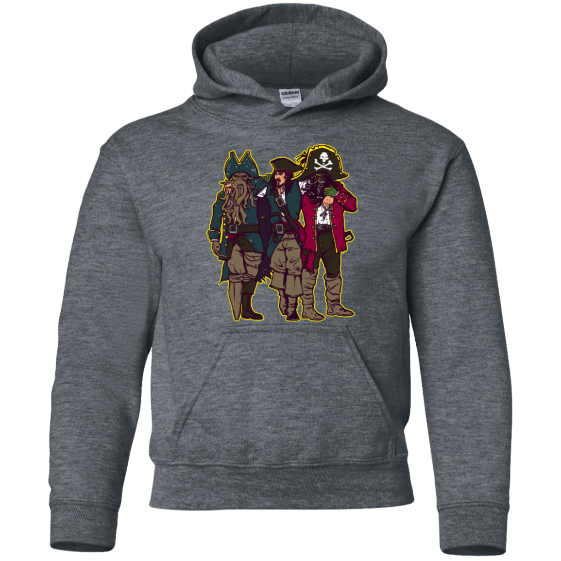 Sweatshirts Dark Heather / YS Drink Up Me Hearties Youth Hoodie