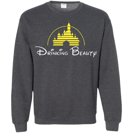 Sweatshirts Dark Heather / S Drinking Beauty Crewneck Sweatshirt