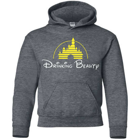 Sweatshirts Dark Heather / YS Drinking Beauty Youth Hoodie