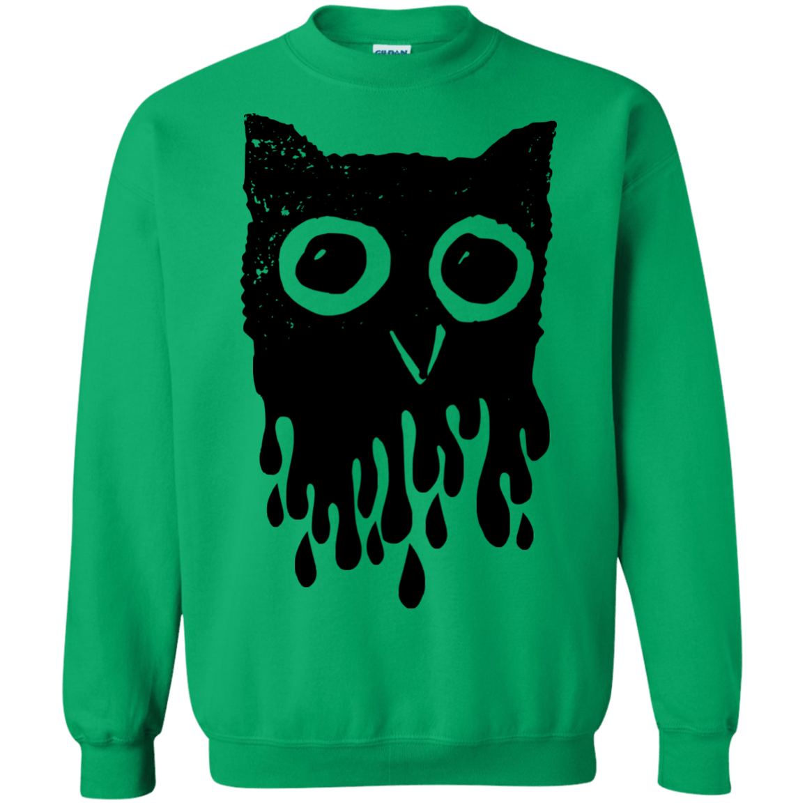 Sweatshirts Irish Green / S Dripping Owl Crewneck Sweatshirt