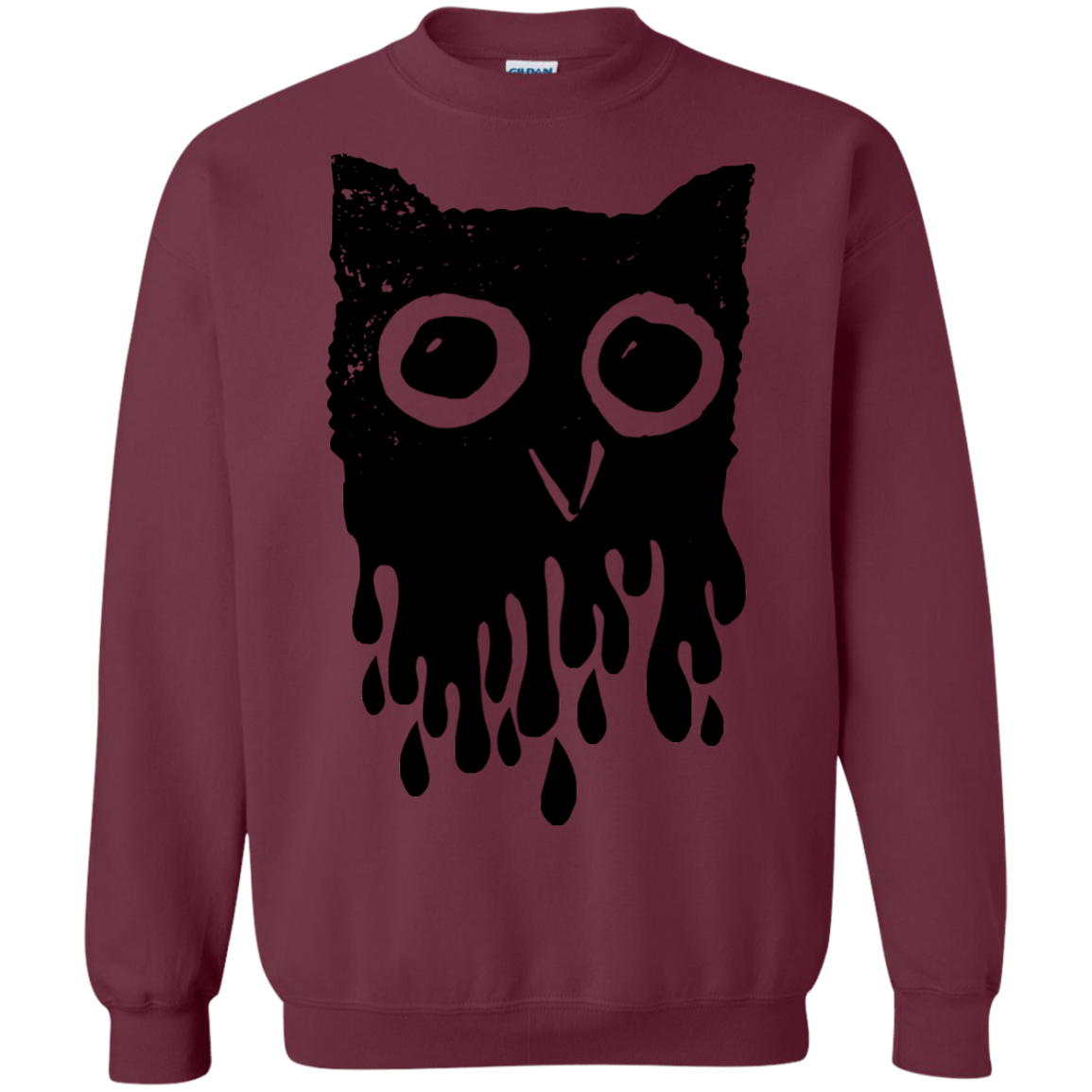 Sweatshirts Maroon / S Dripping Owl Crewneck Sweatshirt