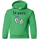 Sweatshirts Irish Green / YS Droid Friends Youth Hoodie