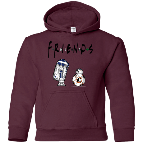 Sweatshirts Maroon / YS Droid Friends Youth Hoodie