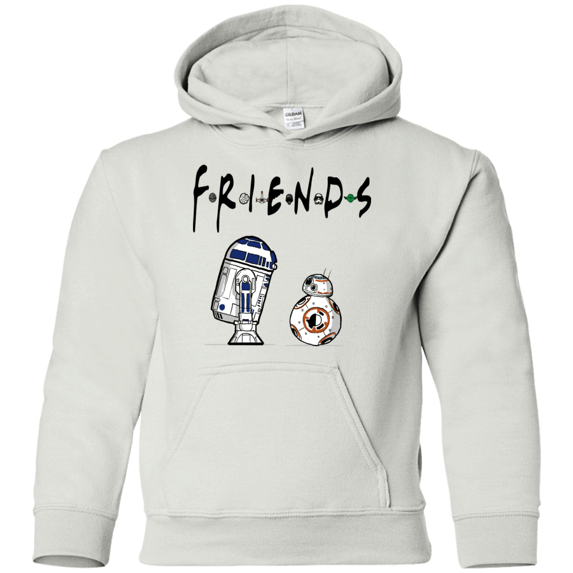 Sweatshirts White / YS Droid Friends Youth Hoodie