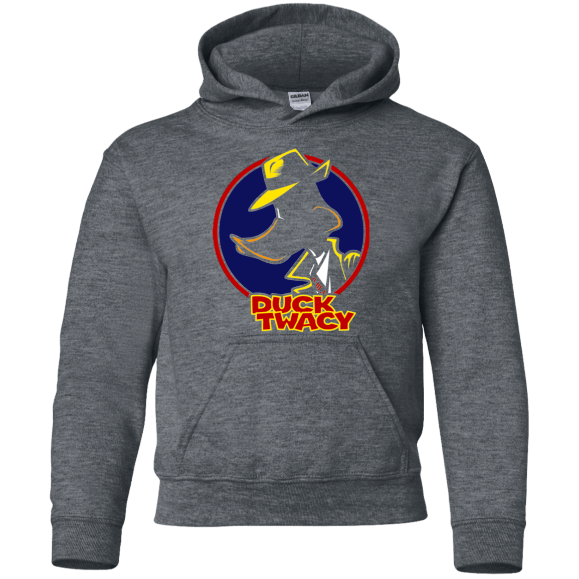Sweatshirts Dark Heather / YS Duck Twacy Youth Hoodie