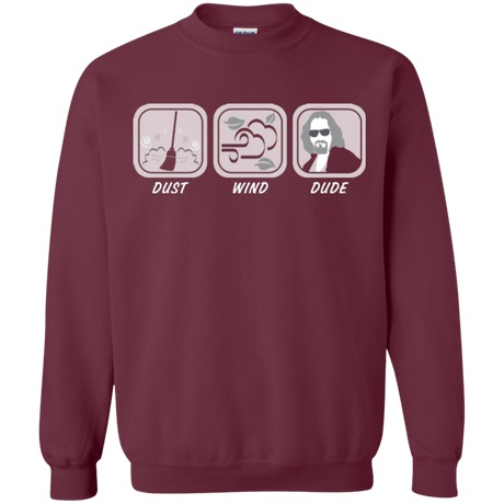 Sweatshirts Maroon / Small Dust Wind Dude Crewneck Sweatshirt