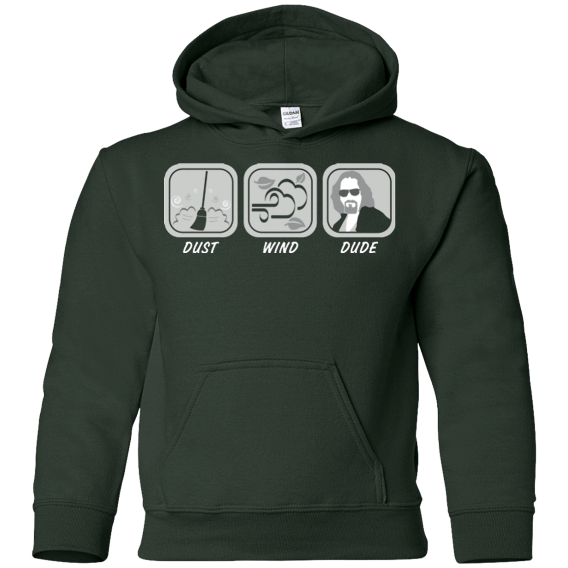 Sweatshirts Forest Green / YS Dust Wind Dude Youth Hoodie