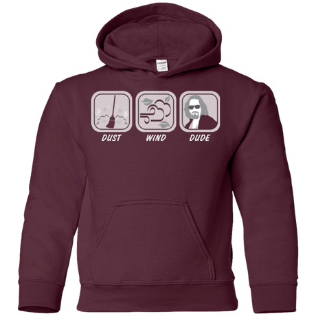 Sweatshirts Maroon / YS Dust Wind Dude Youth Hoodie