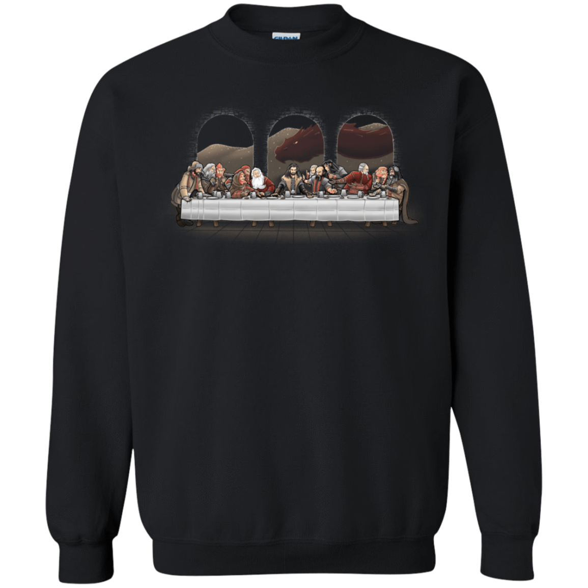 Sweatshirts Black / S Dwarf Dinner Crewneck Sweatshirt