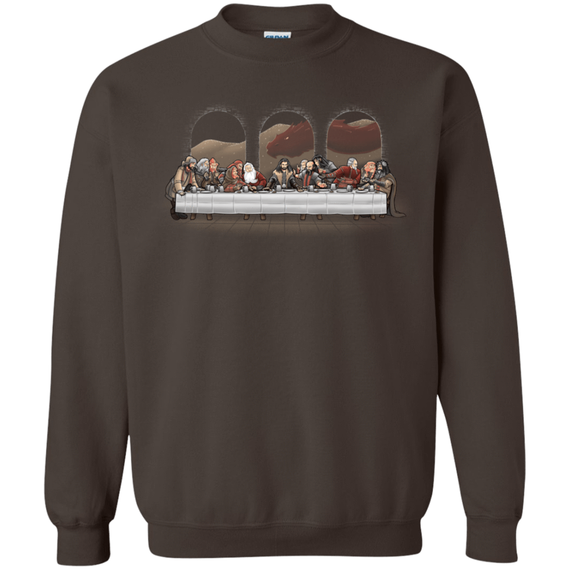 Sweatshirts Dark Chocolate / S Dwarf Dinner Crewneck Sweatshirt