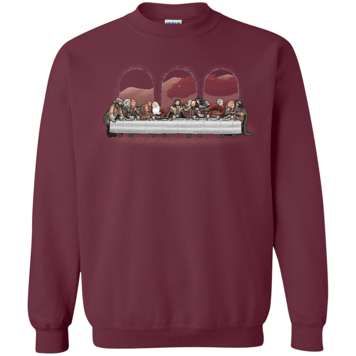 Sweatshirts Maroon / S Dwarf Dinner Crewneck Sweatshirt