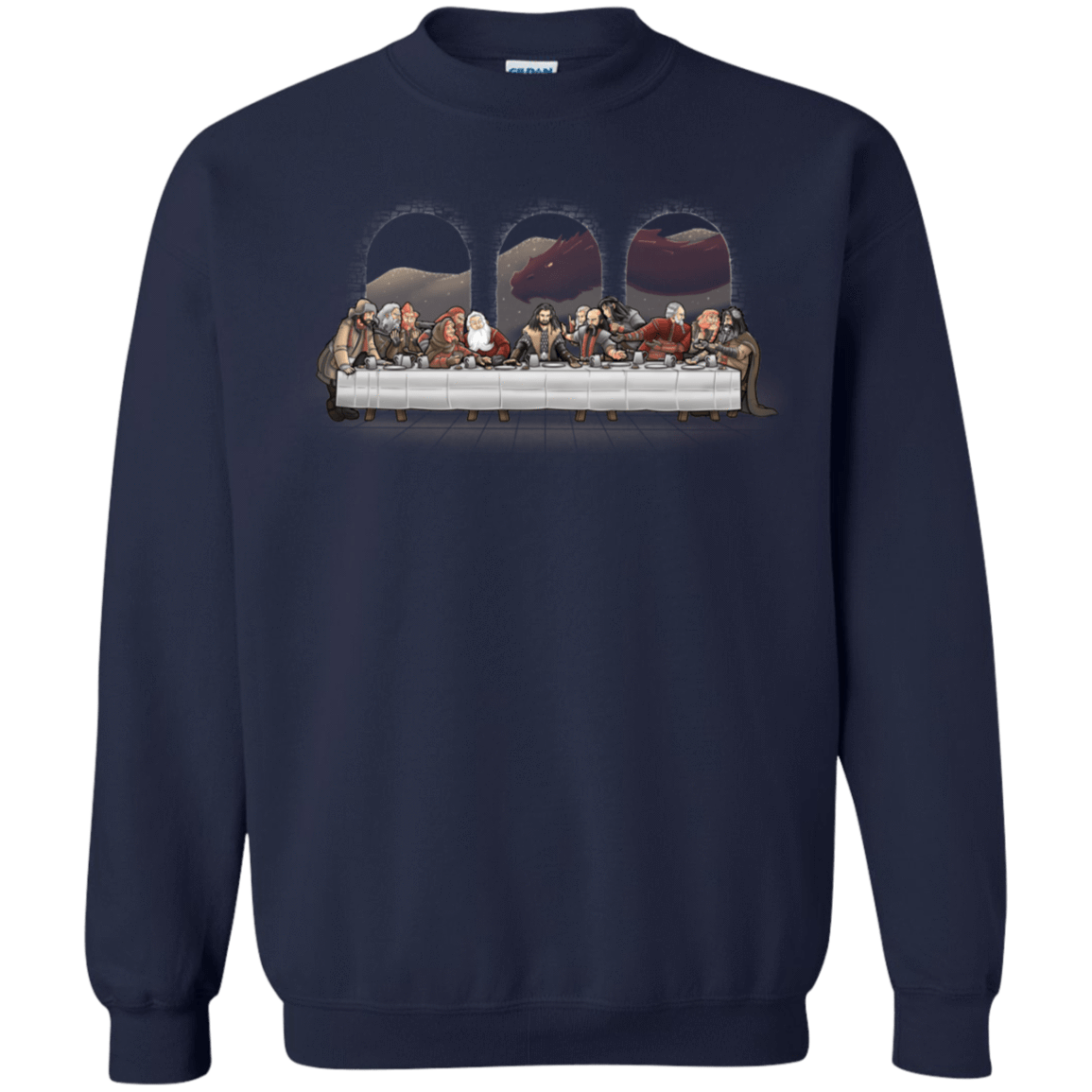 Sweatshirts Navy / S Dwarf Dinner Crewneck Sweatshirt