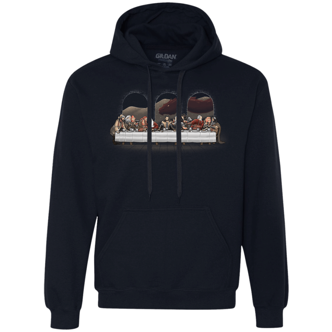 Sweatshirts Navy / S Dwarf Dinner Premium Fleece Hoodie