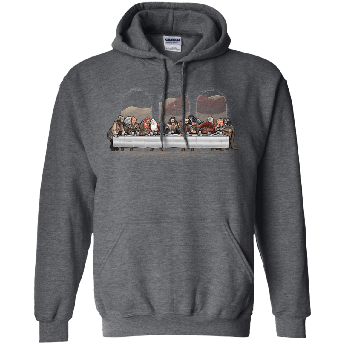 Sweatshirts Dark Heather / S Dwarf Dinner Pullover Hoodie