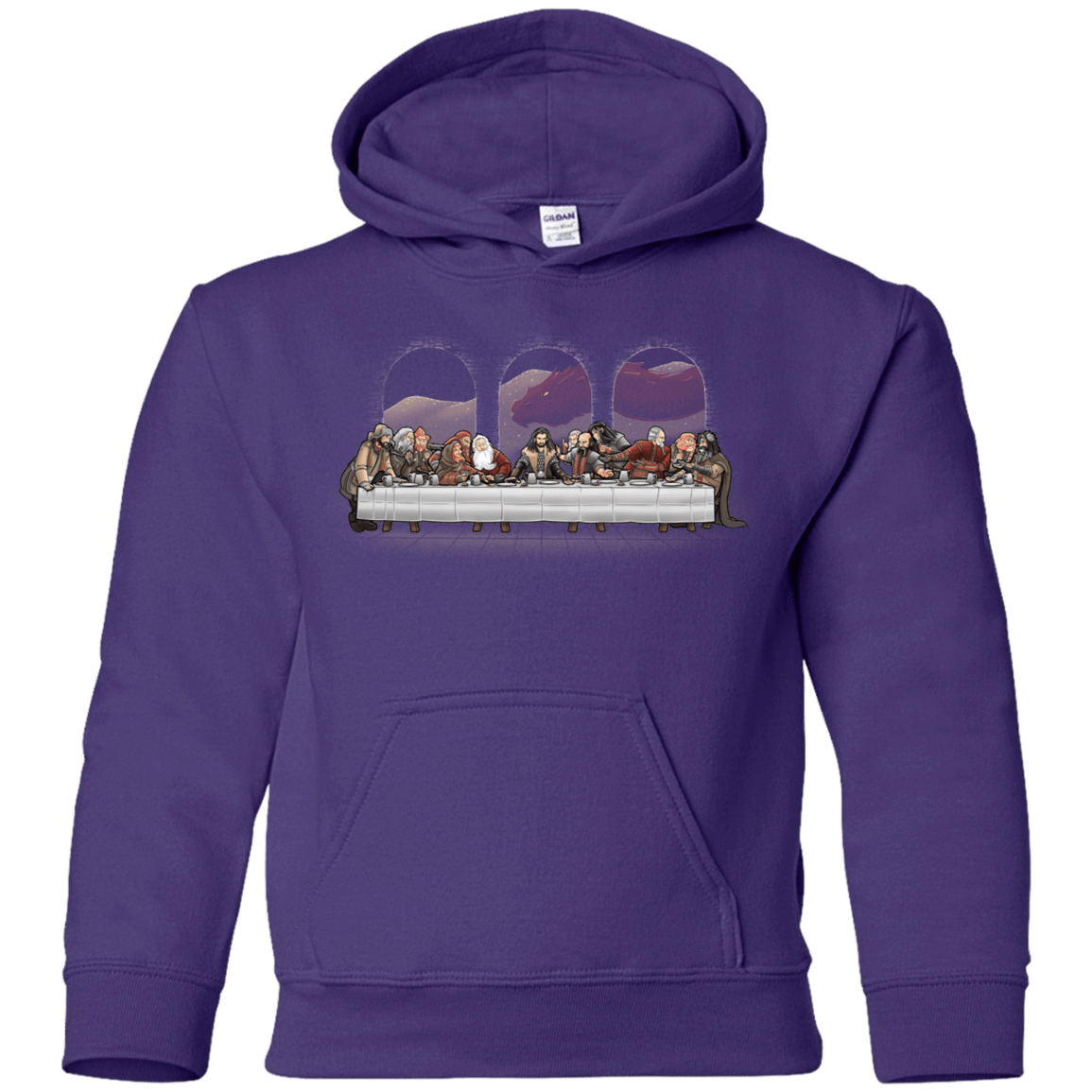 Sweatshirts Purple / YS Dwarf Dinner Youth Hoodie